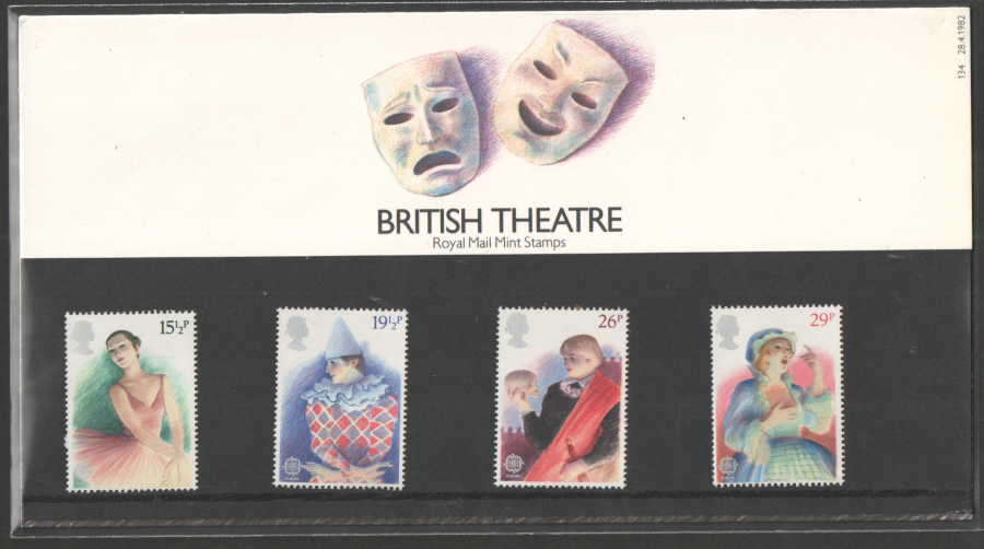 (image for) 1982 British Theatre Royal Mail Presentation Pack 134